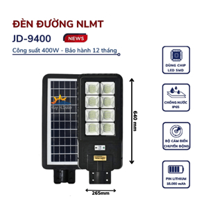 Đèn đường năng lượng mặt trời Jindian JD9400