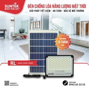 Đèn đường năng lượng mặt trời RL-100W