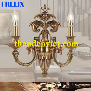 Đèn gắn tường cổ điển vàng đồng 9309/2
