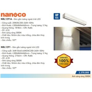 Đèn gắn tường ngoài trời led Nanoco NBL1291A