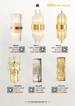 Đèn gắn tường pha lê cao cấp VPL11