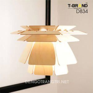 Đèn gỗ thả trần nhà hàng D834