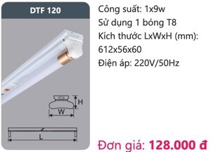 Đèn huỳnh quang siêu mỏng Duhal DTF120 9w