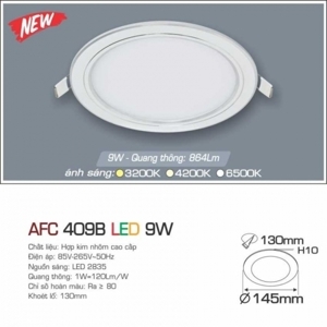 Đèn led âm trần Anfaco AFC 409B - 9W