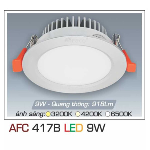 Đèn led âm trần Anfaco AFC 417B - 9W 1C