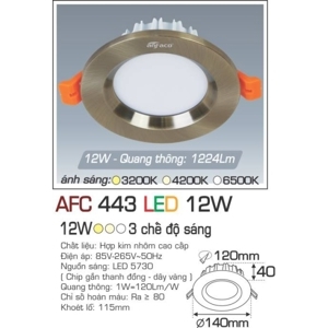 Đèn led âm trần Anfaco AFC 443 - 7W 1C