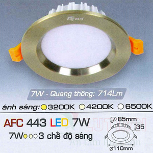 Đèn led âm trần Anfaco AFC 443 - 7W 1C