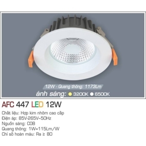 Đèn led âm trần Anfaco AFC 447 - 12W