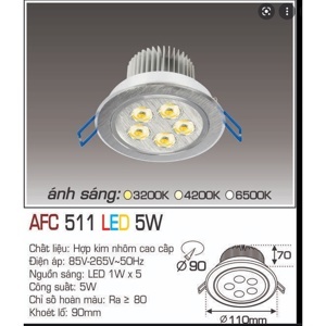 Đèn led âm trần Anfaco AFC 511 - 5W