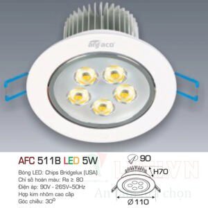 Đèn led âm trần Anfaco AFC 511B - 5W