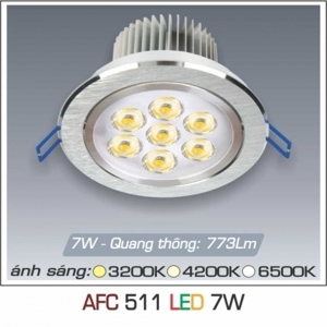 Đèn led âm trần Anfaco AFC 511B - 7W