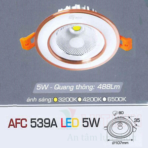 Đèn led âm trần Anfaco AFC 539A - 5W