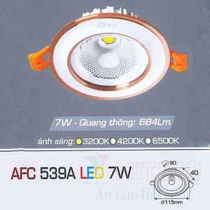 Đèn led âm trần Anfaco AFC 539A - 7W