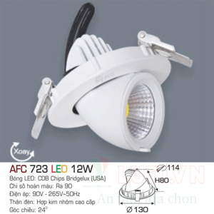 Đèn led âm trần Anfaco AFC 723 - 12W