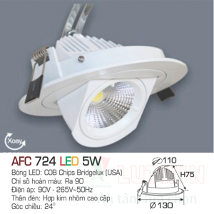 Đèn led âm trần Anfaco AFC 724 - 5W