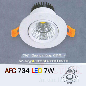 Đèn led âm trần Anfaco AFC 734 - 7W