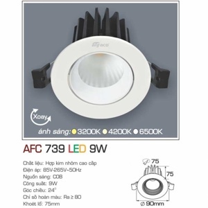 Đèn led âm trần Anfaco AFC 739 - 9W