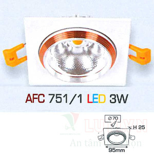 Đèn led âm trần Anfaco AFC 751/1 - 3W