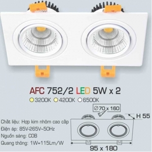 Đèn led âm trần Anfaco AFC 752/2 - 5W