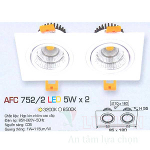 Đèn led âm trần Anfaco AFC 752/2 - 5W