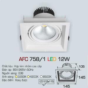 Đèn led âm trần Anfaco AFC 758/1 - 12W