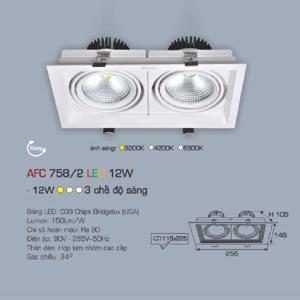 Đèn led âm trần Anfaco AFC 758/2 - 12W