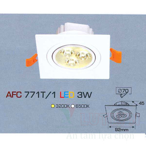 Đèn led âm trần Anfaco AFC 771T/1 - 3W