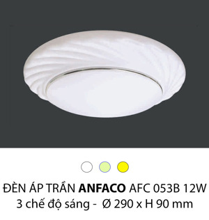 Đèn led âm trần Anfaco AFC-053B - 12W, 3CĐ