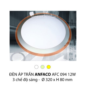 Đèn led âm trần Anfaco AFC-094 - 12W, 3CĐ