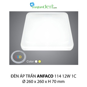 Đèn led âm trần Anfaco AFC-114 - 12W, LED