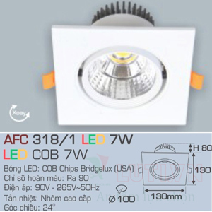 Đèn led âm trần Anfaco AFC 318/1 - 7W