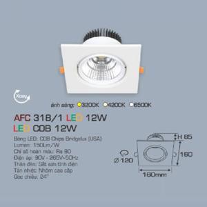 Đèn led âm trần Anfaco AFC 318/1 - 12W