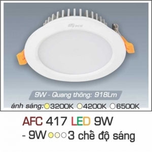 Đèn led âm trần Anfaco AFC-417 - 9W, 1CĐ