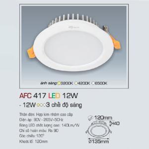 Đèn led âm trần Anfaco AFC-417 - 12W, 1CĐ