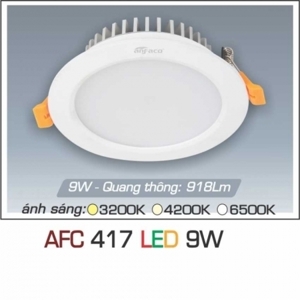 Đèn led âm trần Anfaco AFC-417 - 9W, 1CĐ