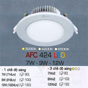 Đèn led âm trần Anfaco AFC-424 - 9W, 1CĐ