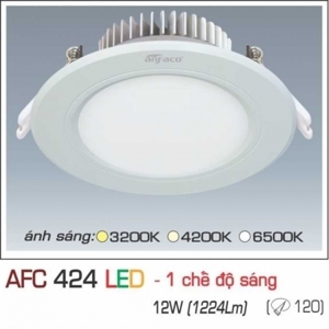 Đèn led âm trần Anfaco AFC-424 - 12W, 1CĐ