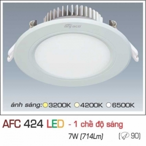 Đèn led âm trần Anfaco AFC-424 - 7W, 1CĐ