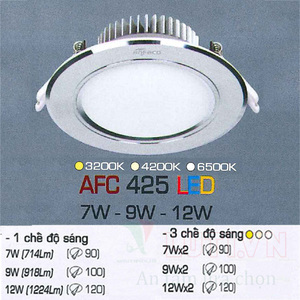 Đèn led âm trần Anfaco AFC 425 - 7W, 1CĐ