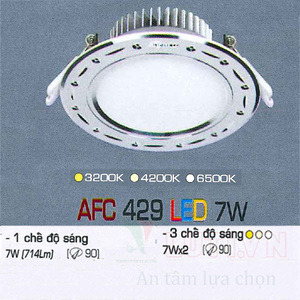 Đèn led âm trần Anfaco AFC 429 - 7W, 1CĐ