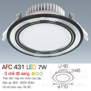 Đèn led âm trần Anfaco AFC-431 - 7W, 3CĐ