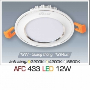 Đèn led âm trần Anfaco AFC-433 - 12W, 1CĐ