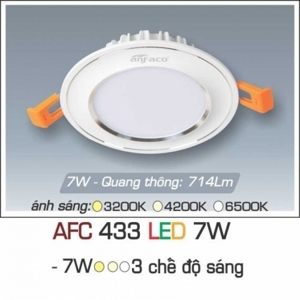 Đèn led âm trần Anfaco AFC-433 - 7W, 1CĐ