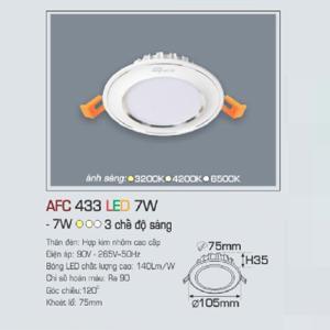 Đèn led âm trần Anfaco AFC-433 - 7W, 1CĐ