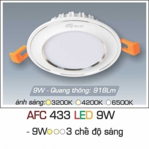 Đèn led âm trần Anfaco AFC-433 - 9W, 1CĐ