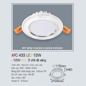 Đèn led âm trần Anfaco AFC-433 - 12W, 1CĐ