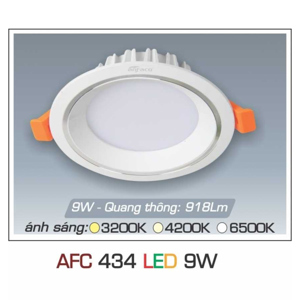 Đèn led âm trần Anfaco AFC-434 - 9W, 1CĐ