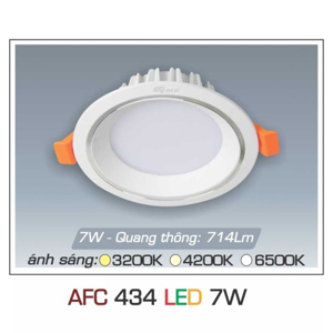 Đèn led âm trần Anfaco AFC-434 - 7W, 1CĐ