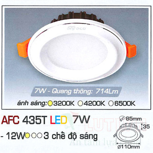 Đèn led âm trần Anfaco AFC-435T - 7W, 3CĐ