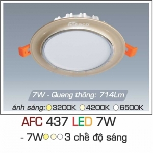 Đèn led âm trần Anfaco AFC-437 - 7W, 1CĐ